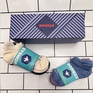NEW BOMBAS WOMENS MARL ANKLE SOCK BUNDLE HOLIDAY SETS + GIFT BOX! Size SMALL